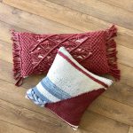 Kiremit Rengi Makrome Kırlent Kılıfı